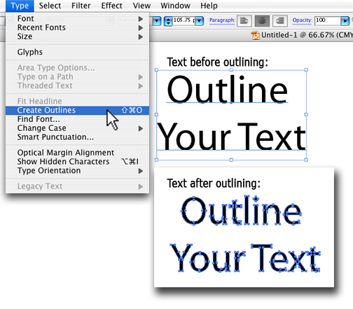 Outline text for microsoft word